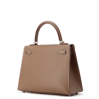 HERMES Kelly Sellier sewing Etoupe Veau Madame Size 25
