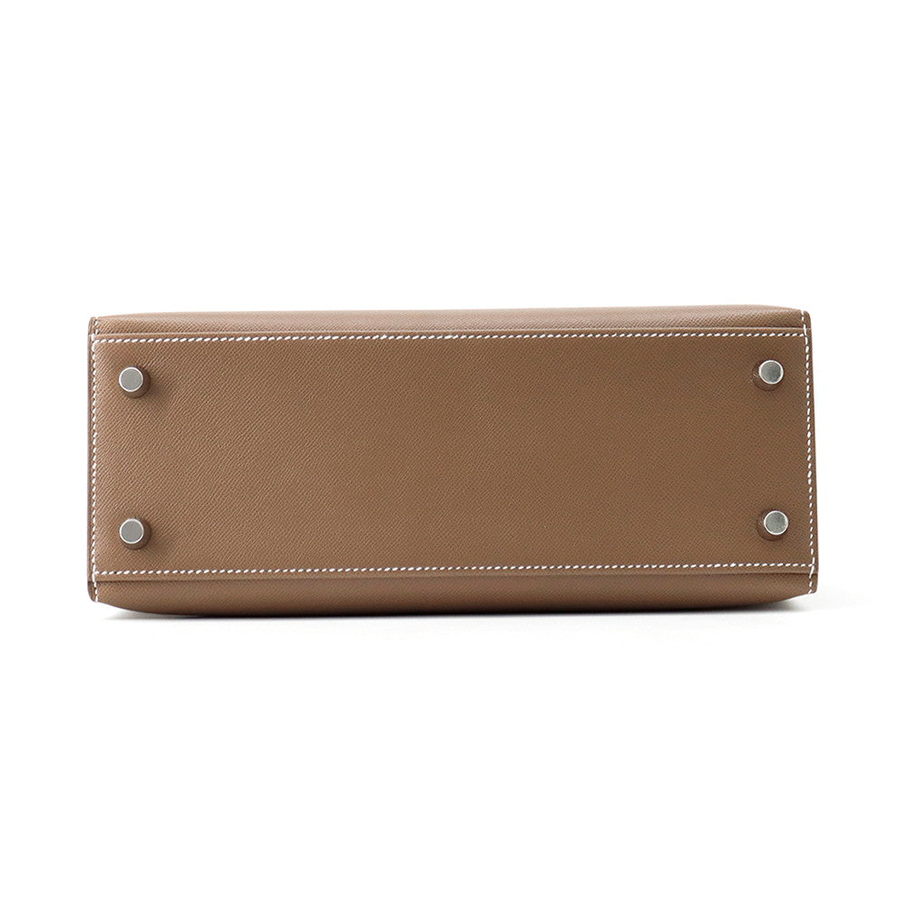 HERMES Kelly Sellier sewing Etoupe Veau Madame Size 25