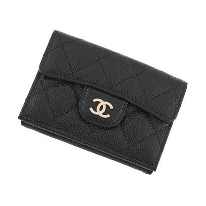 CHANEL Matelasse Classic Small Flap Wallet BlackAP0230 Caviar Leather