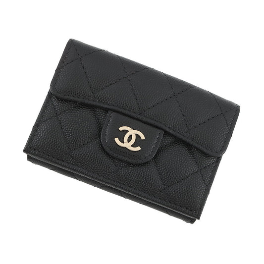 CHANEL Matelasse Classic Small Flap Wallet BlackAP0230 Caviar Leather