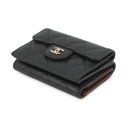 CHANEL Matelasse Classic Small Flap Wallet BlackAP0230 Caviar Leather