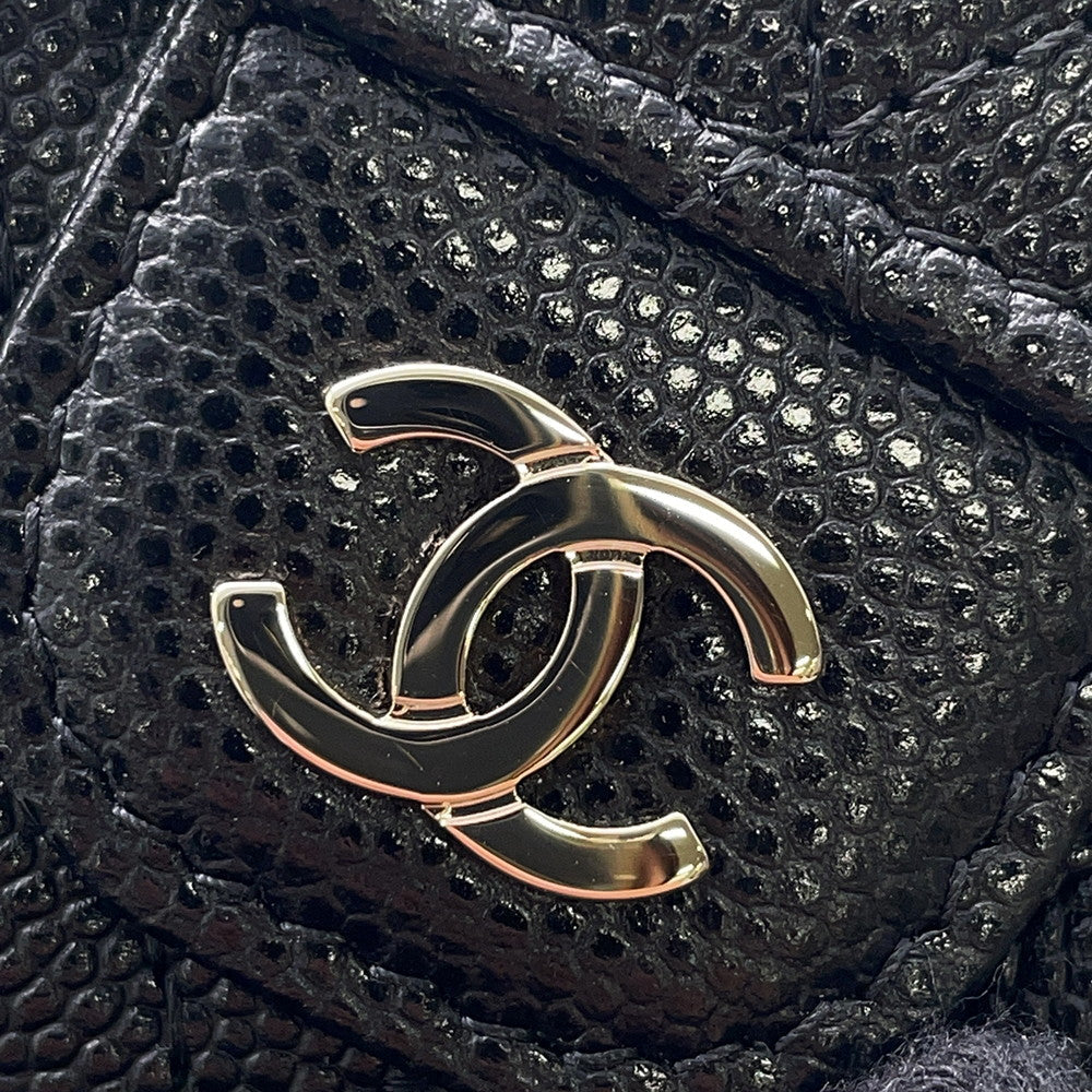 CHANEL Matelasse Classic Small Flap Wallet BlackAP0230 Caviar Leather