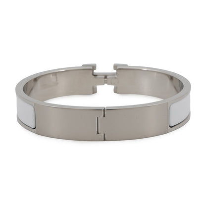 HERMES Clic Clac H Size PM White Metal Enamel