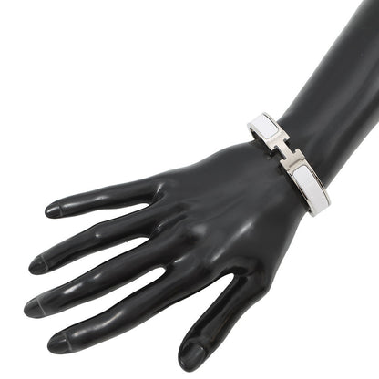 HERMES Clic Clac H Size PM White Metal Enamel