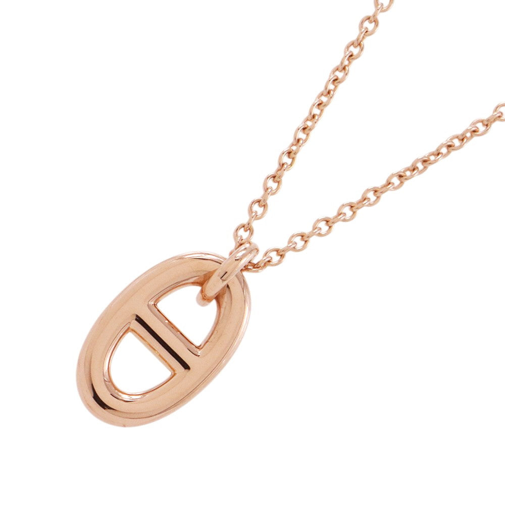 HERMES Chaine d'Ancre Farandole Necklace Size PM 18K Pink Gold
