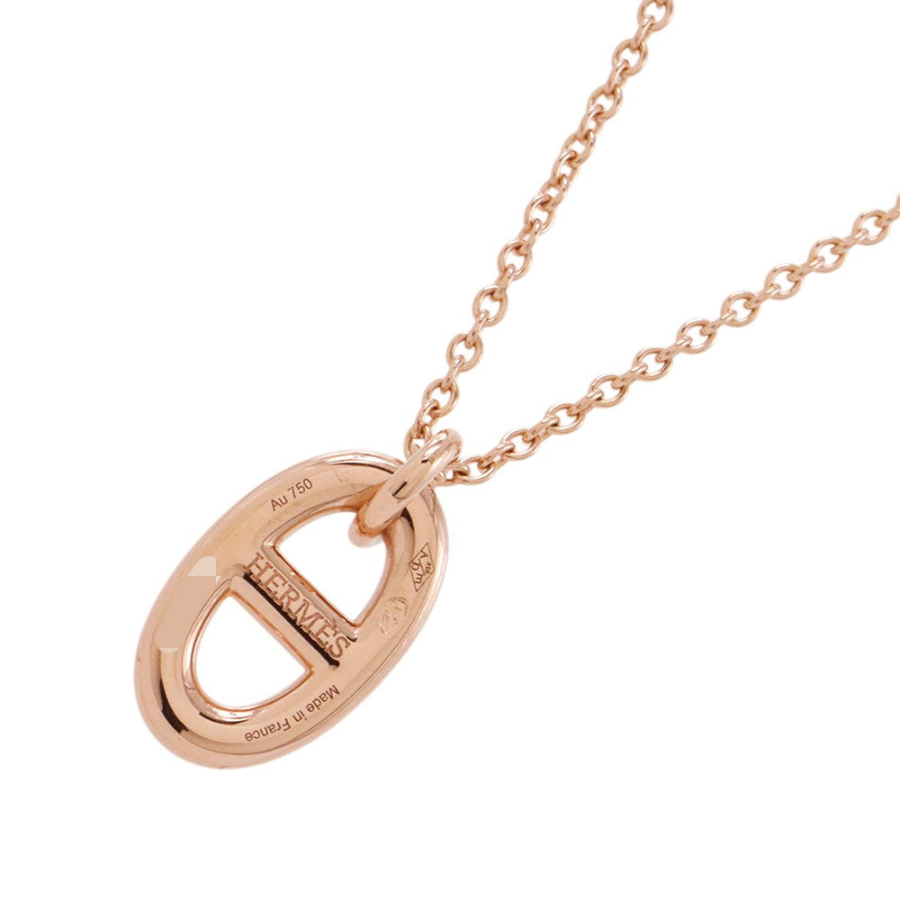 HERMES Chaine d'Ancre Farandole Necklace Size PM 18K Pink Gold