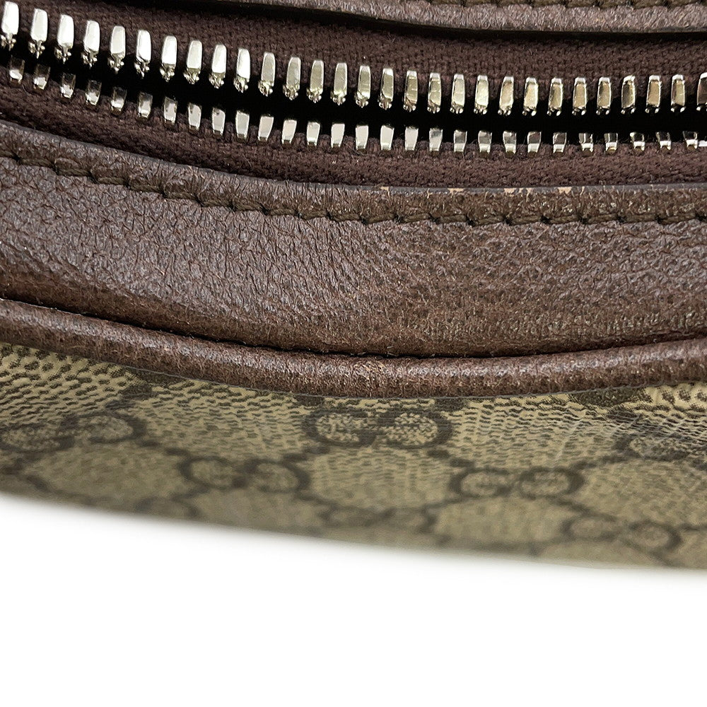 GUCCI Attaché Shoulder Bag Beige/Brown/Orange699409 96GRN 4091 GG Supreme Leather Size Small