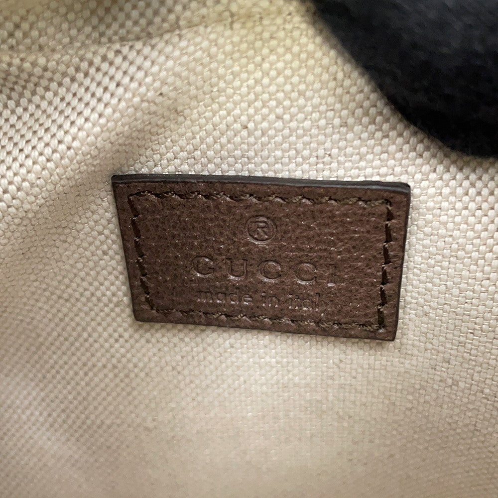 GUCCI Attaché Shoulder Bag Beige/Brown/Orange699409 96GRN 4091 GG Supreme Leather Size Small