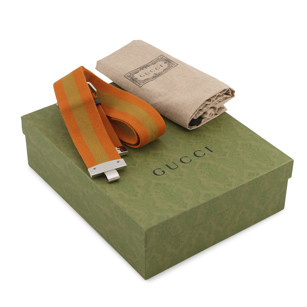 GUCCI Attaché Shoulder Bag Beige/Brown/Orange699409 96GRN 4091 GG Supreme Leather Size Small