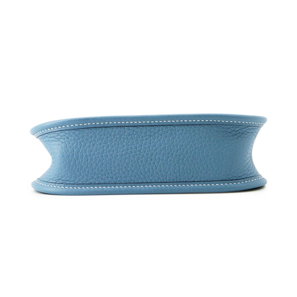 HERMES Evelyne Short New Blue Jean Taurillon Clemence Size TPM