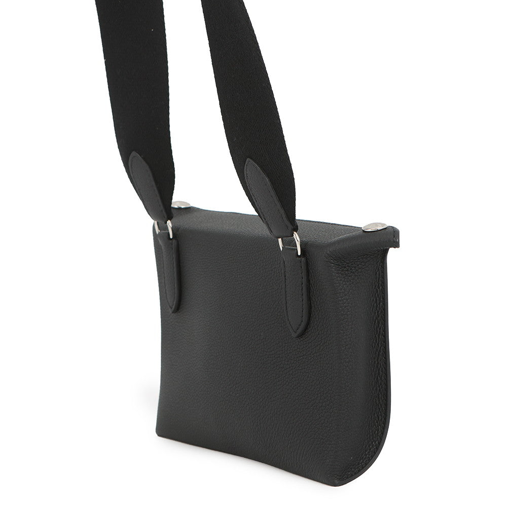 HERMES Videpoches Shoulder Bag Black Togo Leather
