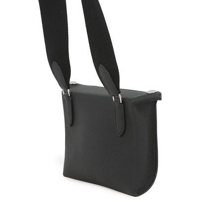 HERMES Videpoches Shoulder Bag Black Togo Leather