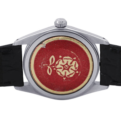 TUDOR Oyster Prince W34mm Stainless Steel Leather Silver Dial7965