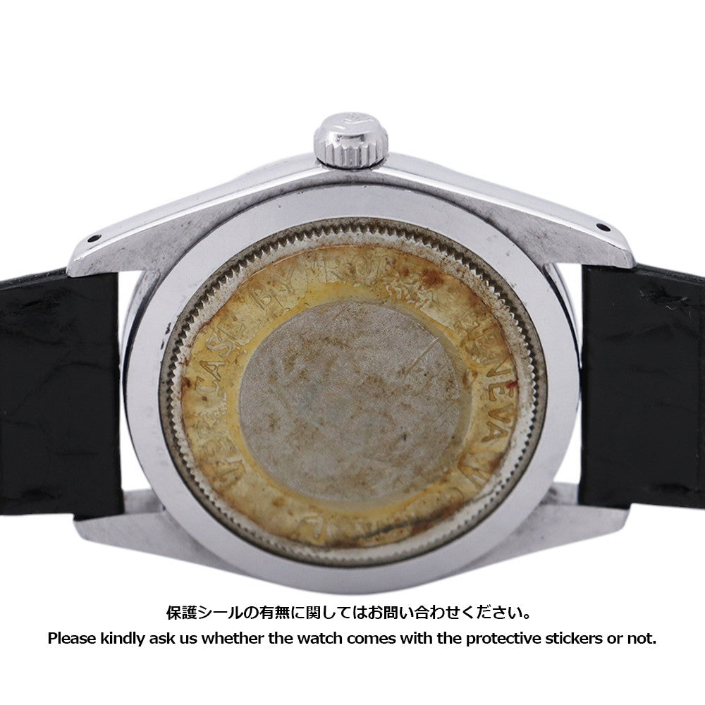 TUDOR Oyster Prince W34mm Stainless Steel Leather Silver Dial7995
