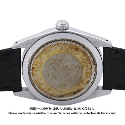 TUDOR Oyster Prince W34mm Stainless Steel Leather Silver Dial7995