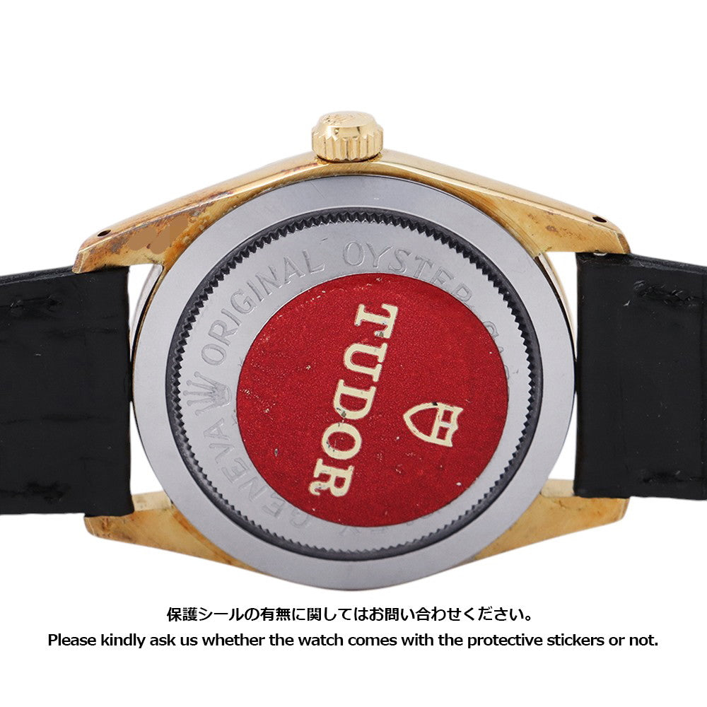 TUDOR Tudor Oyster Prince W34mm Gold Plated Leather Silver Dial7995/1