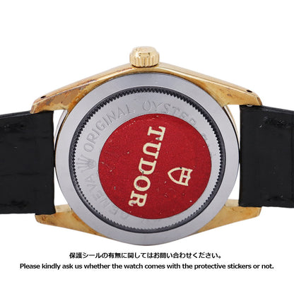TUDOR Tudor Oyster Prince W34mm Gold Plated Leather Silver Dial7995/1
