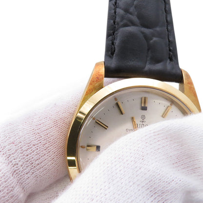 TUDOR Tudor Oyster Prince W34mm Gold Plated Leather Silver Dial7995/1