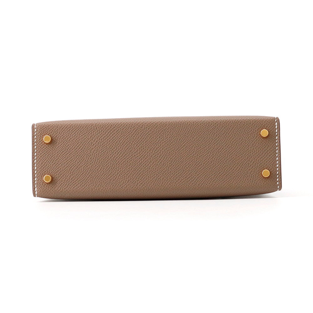 HERMES Mini Kelly 2 Etoupe Epsom Size Mini