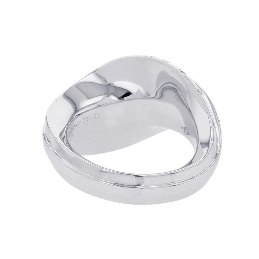 CARTIER Nouvelle Vague Melee Diamond Ring Size 53/#13 18K White Gold