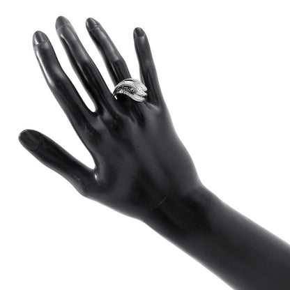CARTIER Nouvelle Vague Melee Diamond Ring Size 53/#13 18K White Gold