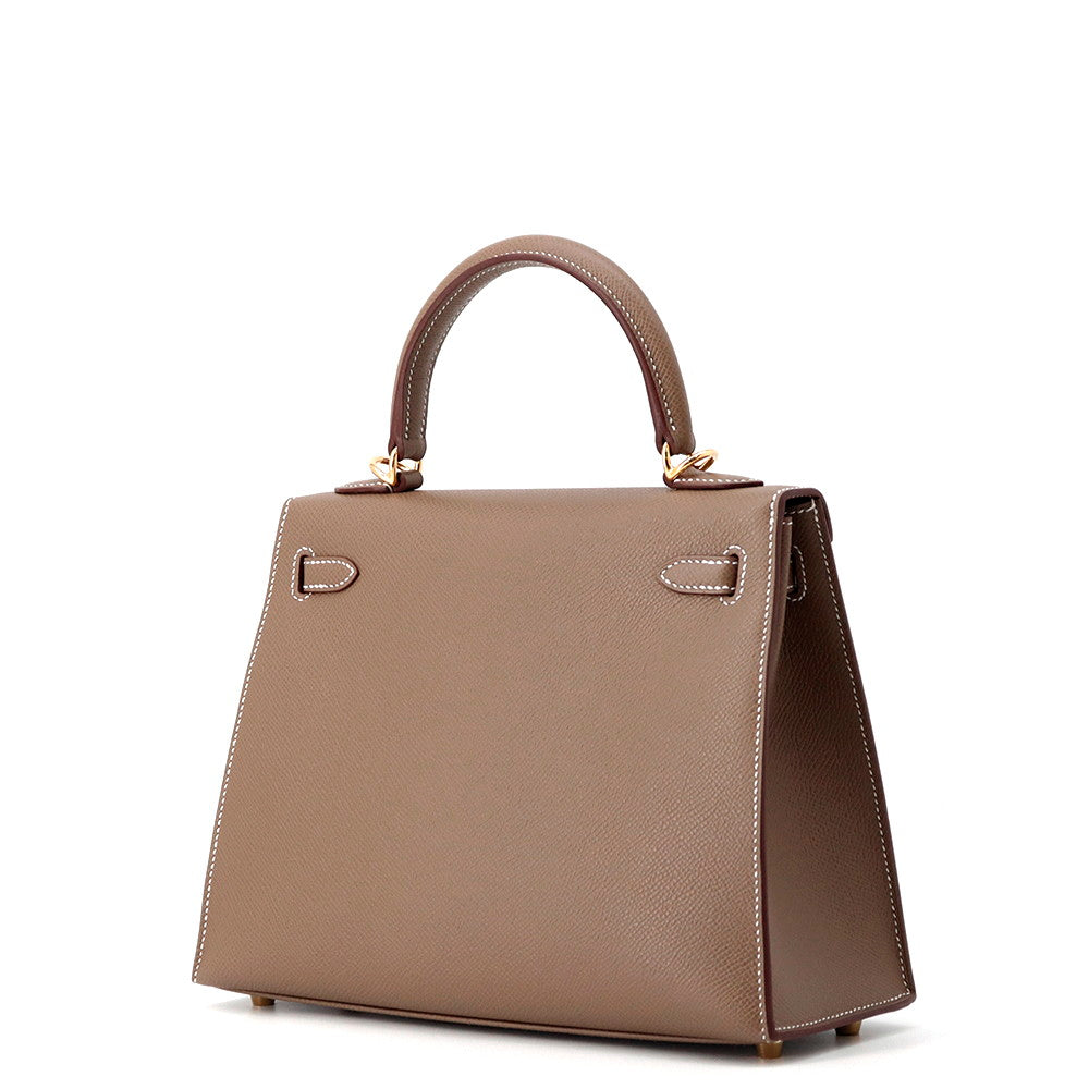 HERMES Kelly Sellier sewing Etoupe Epsom Size 25