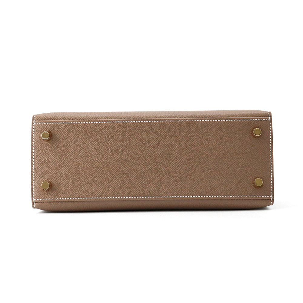 HERMES Kelly Sellier sewing Etoupe Epsom Size 25