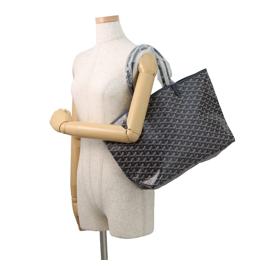 GOYARD Saint Louis Navy BlueSTLOUIPMLTY12CL12P PVC Leather Size PM