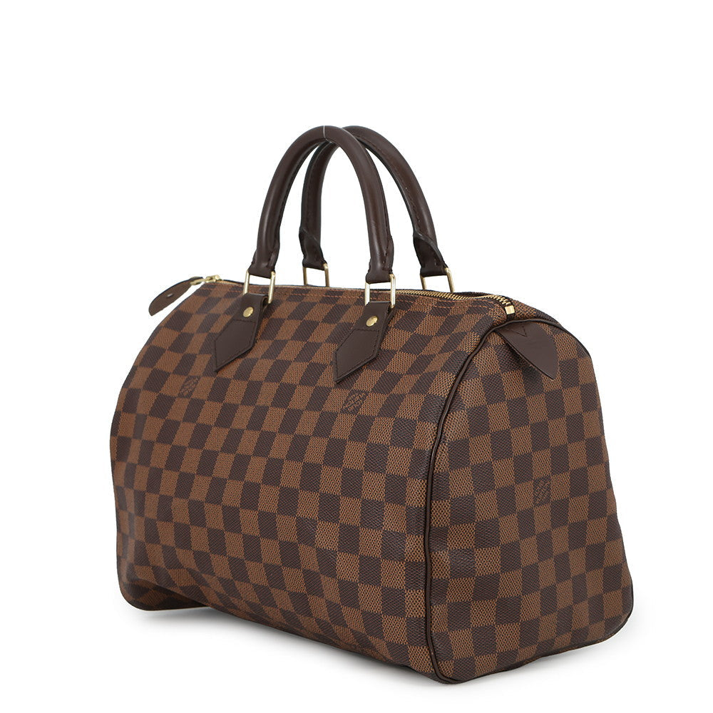 LOUIS VUITTON Speedy RedN41531 Damier Ebene Canvas Size 30