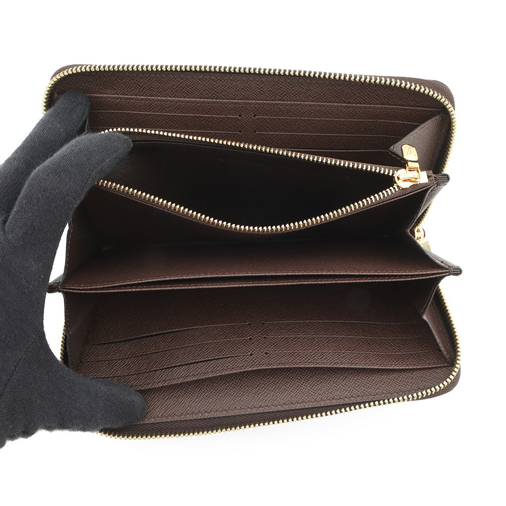 LOUIS VUITTON Zippy Wallet BrownN41661 Damier ・Ebene