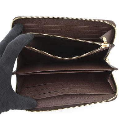 LOUIS VUITTON Zippy Wallet BrownN41661 Damier ・Ebene