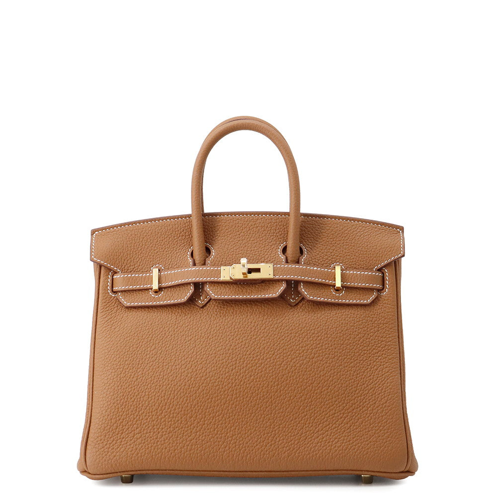 HERMES Birkin Gold Togo Leather Size 25