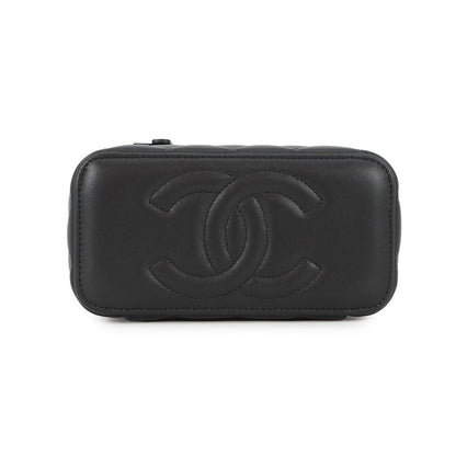 CHANEL Matelasse Chain Vanity Bag BlackAP2199 Lambskin