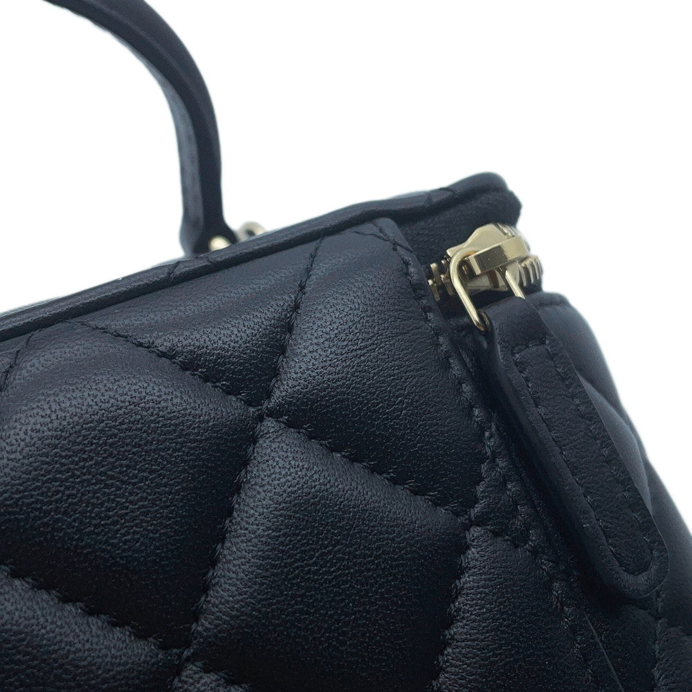 CHANEL Matelasse Chain Vanity Bag BlackAP2199 Lambskin