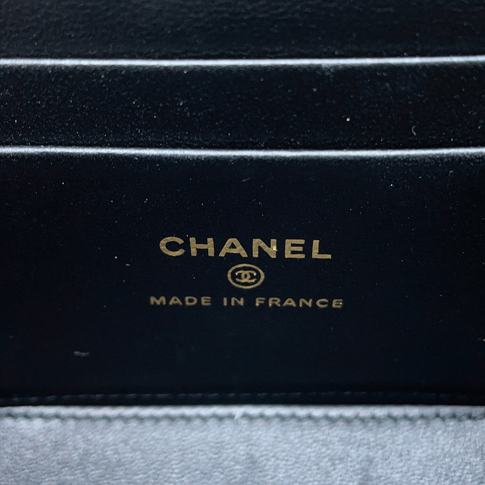 CHANEL Matelasse Chain Vanity Bag BlackAP2199 Lambskin