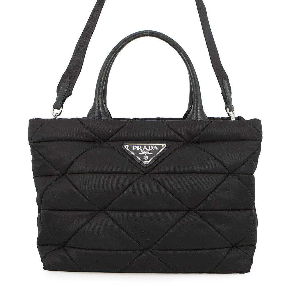PRADA Padded Re-Nylon Tote Bag Black1BG436_RDJN_F0002_V_OOO Nylon Nappa Leather Size Medium