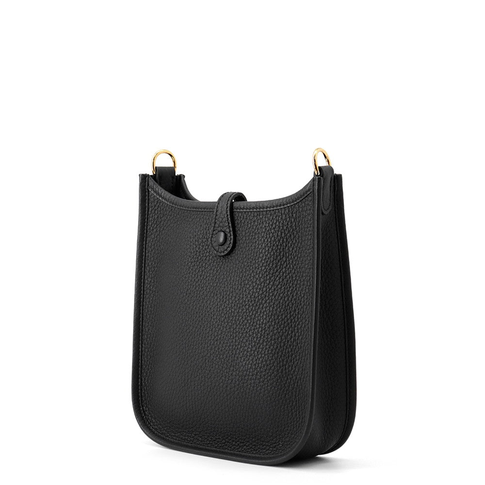 HERMES Evelyne Long Black Taurillon Clemence Size TPM