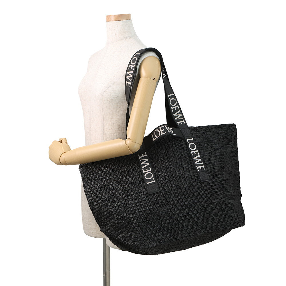 LOEWE fold shopper BlackB507X23X10 Raffia