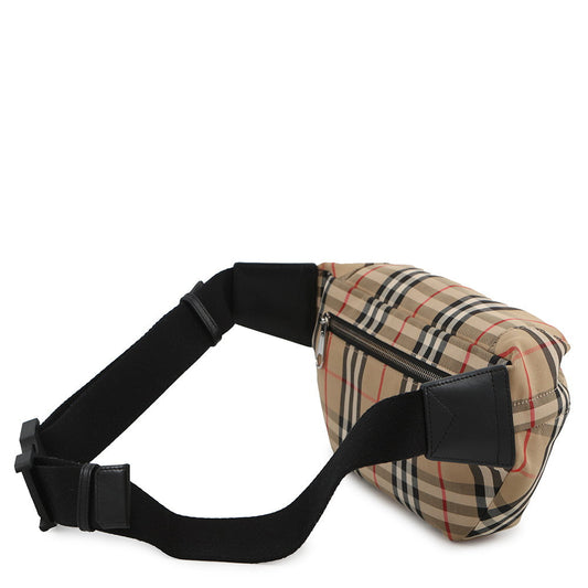BURBERRY Checked belt bag Beige8010430 Cotton80% Polyester20%