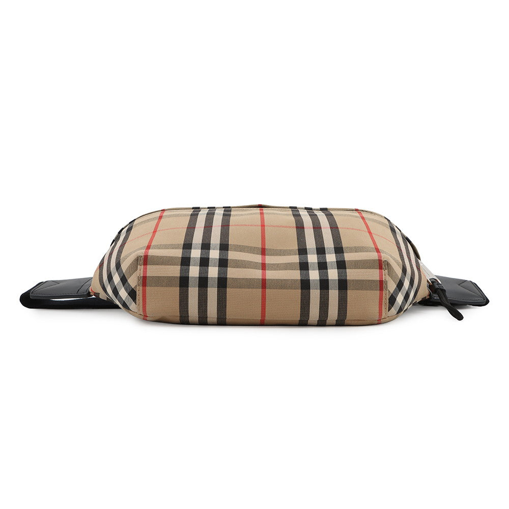 BURBERRY Checked belt bag Beige8010430 Cotton80% Polyester20%