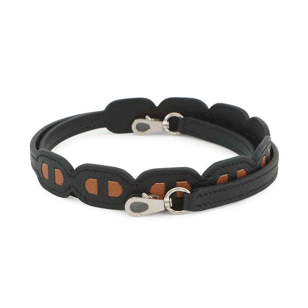 HERMES Bandouliere Chaine d'Ancre Strap Black/Gold Epsom