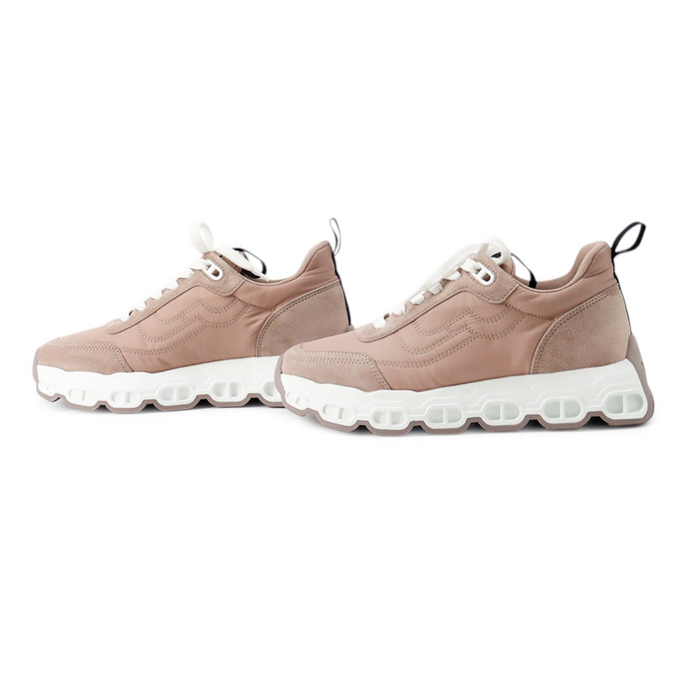HERMES Impulse Sneakers Rose・PearlMD241214Z Technical Fabric Leather Size 36