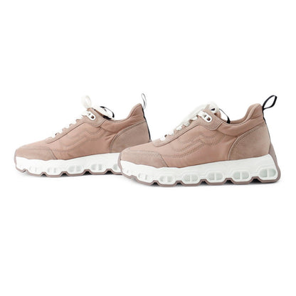HERMES Impulse Sneakers Rose・PearlMD241214Z Technical Fabric Leather Size 36