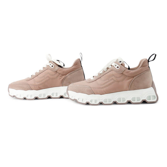HERMES Impulse Sneakers Rose・PearlMD241214Z Technical Fabric Leather Size 36