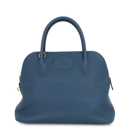 HERMES Bolide Deep Blue Taurillon Clemence Size 31