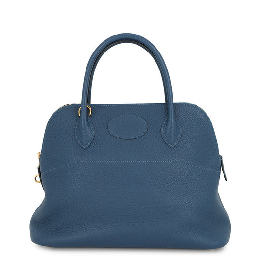 HERMES Bolide Deep Blue Taurillon Clemence Size 31