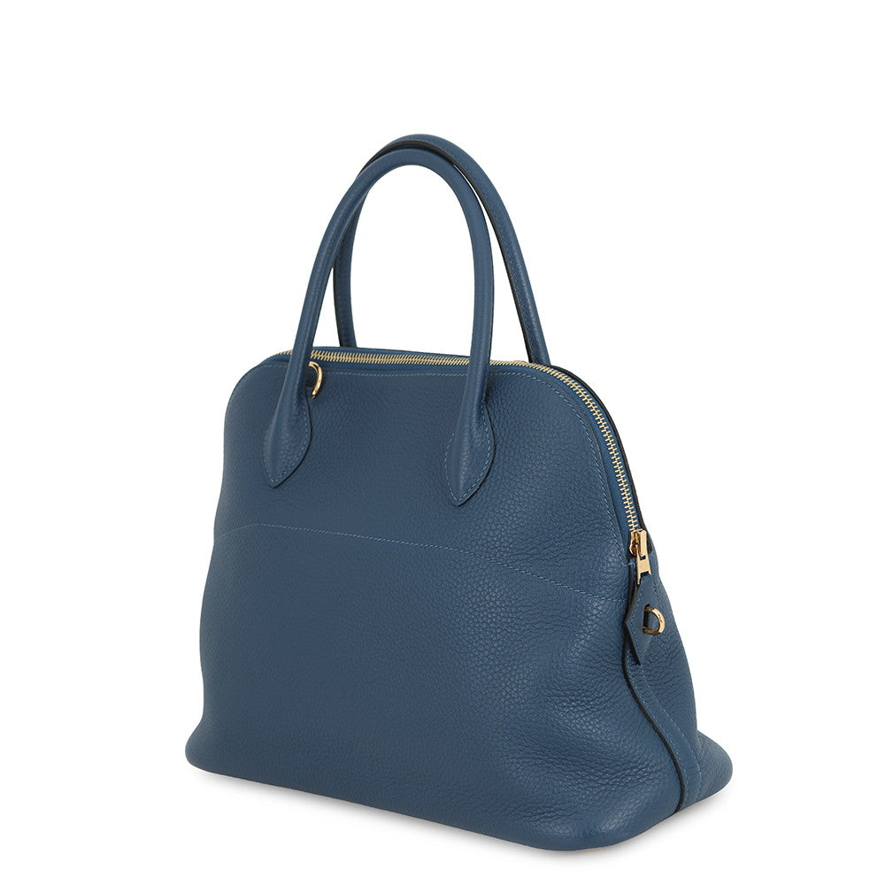 HERMES Bolide Deep Blue Taurillon Clemence Size 31