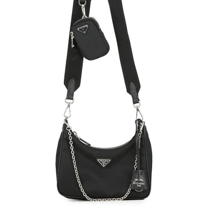 PRADA Re-Edition 2005 Re-Nylon Shoulder Bag Black1BH204_R064_F0002_V_V9L Nylon