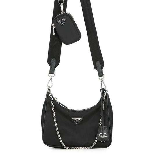 PRADA Re-Edition 2005 Re-Nylon Shoulder Bag Black1BH204_R064_F0002_V_V9L Nylon