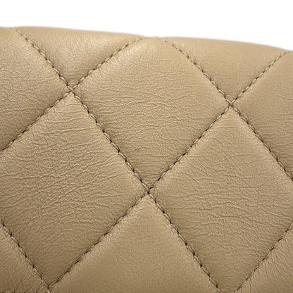 CHANEL Matelasse CC Logo Cruise Line Chain Shoulder Bag Beige/White/YellowA92207 Lambskin Size 22